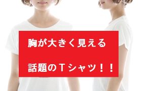 【画像あり】騙される人が続出！！胸を大きく見せることができるＴシャツが話題！
