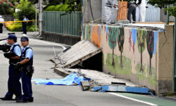 大阪地震で9歳女児が死亡、原因の落下したブロック塀構造が酷すぎる…